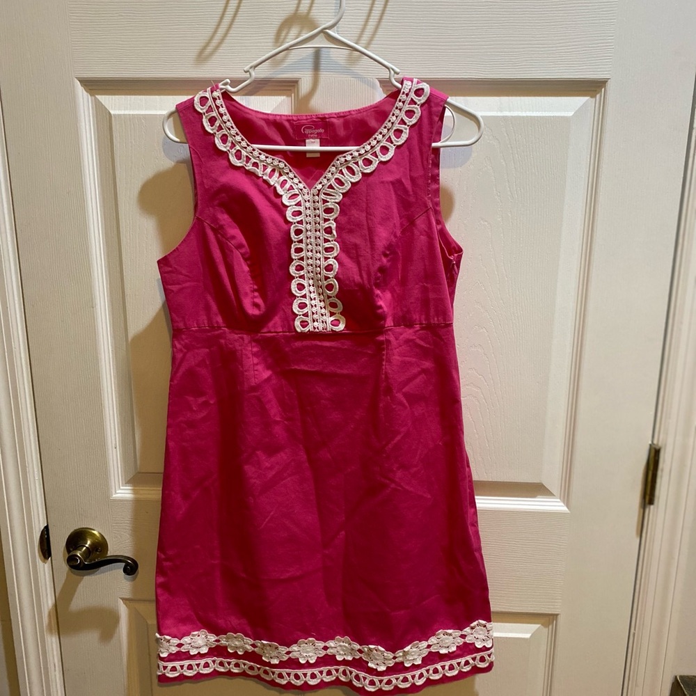Cappagallo Petite 10 Pink Shift Dress